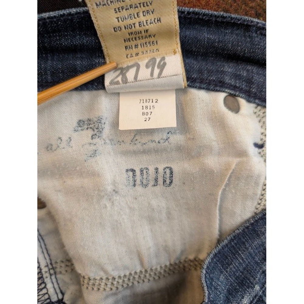 7 For All Mankind Dojo Flare Jeans Womens 27 (Fits 30x30) Low Rise Wide Leg Y2K - Picture 9 of 11